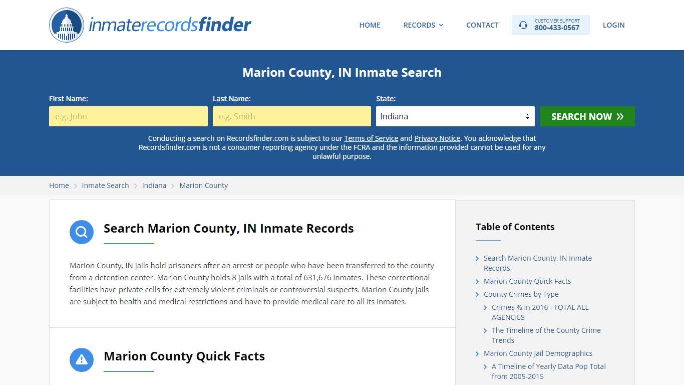 Marion County, IN Inmate Lookup & Jail Records Online